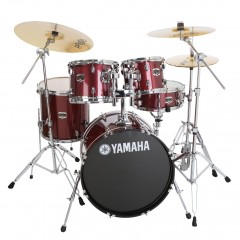 YAMAHA GIGMAKER PLUS FUSION DRUM KIT PACK W/PAISTE PST3 CYMBAL PACK - BURGUNDY GLITTER